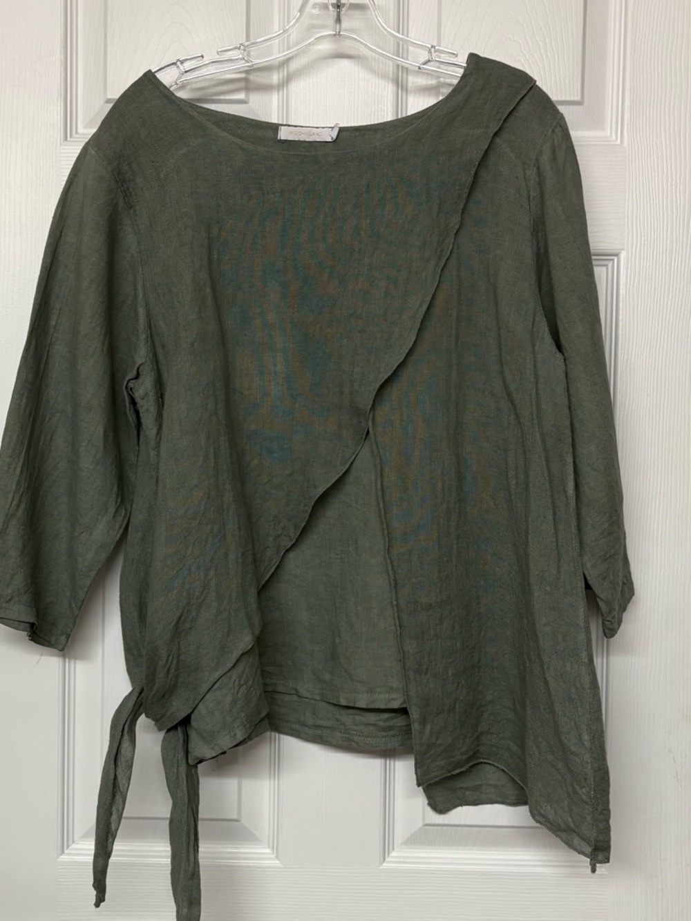 Milio Milano 100% Linen Layered Tunic Lagenlook Top Sz M
